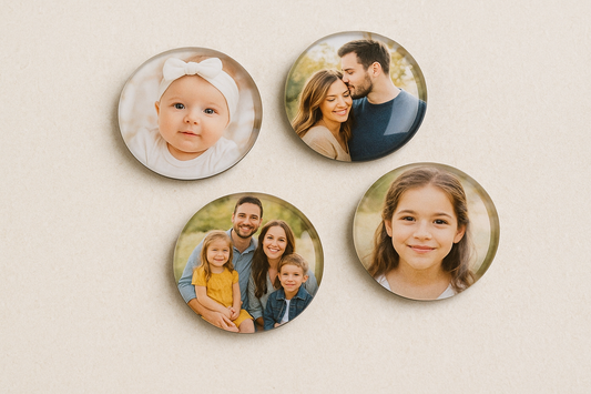 Custom 1-inch Glass Photo Keychain