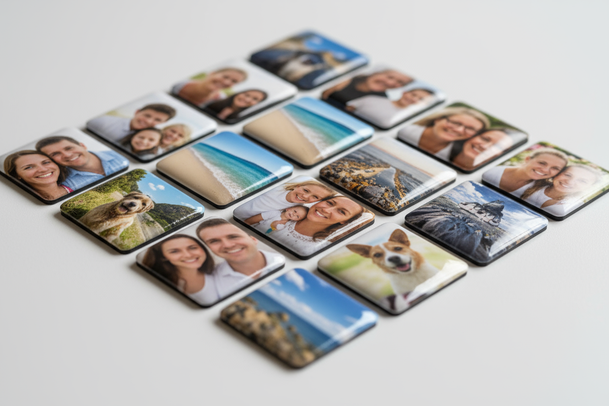 custom 2x2 photo magnets